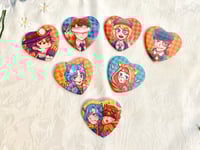 Image 4 of IDV: Holographic Heart Buttons