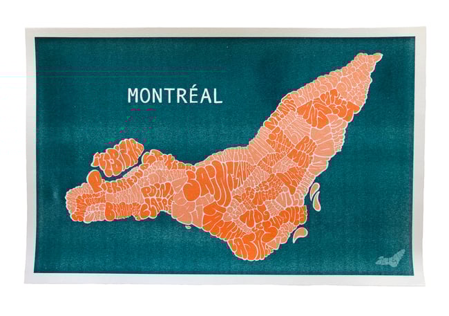 "MTL Boroughs" Riso Print (limited edition) - 2020