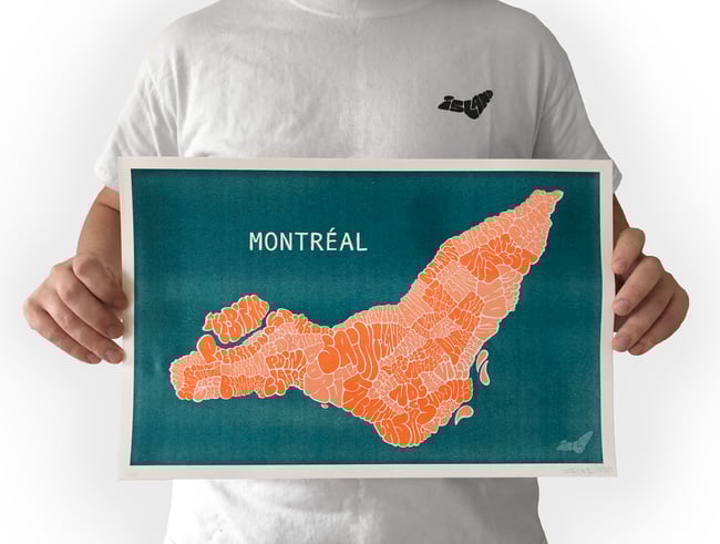 "MTL Boroughs" Riso Print (limited edition) - 2020