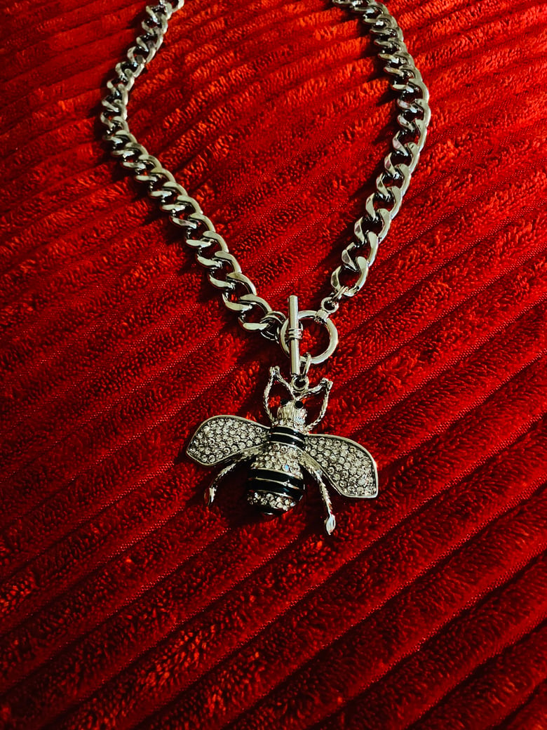 Image of Silver Bee Necklace