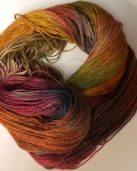 Image 4 of Autumn in Martha's Vineyard - Hand Dyed Silk & Camel Fingering Weight Yarn