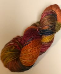 Image 2 of Autumn in Martha's Vineyard - Hand Dyed Silk & Camel Fingering Weight Yarn