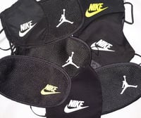 2 Face Mask Jordan Nike Sport Swoosh Fashion Inspired Print Black