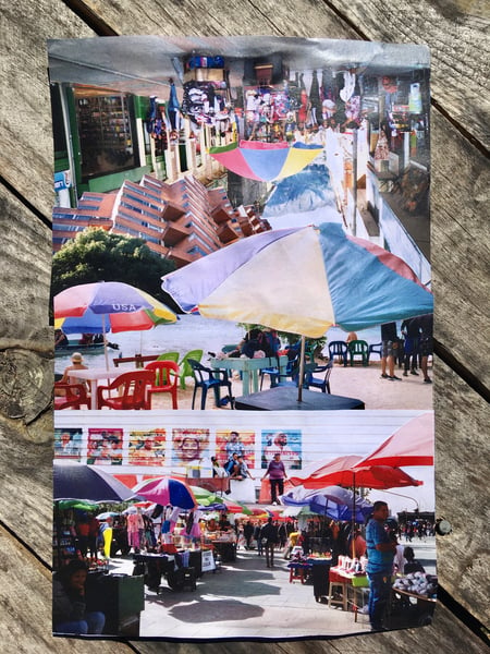 Image of colombia and umbrella appreciation collage