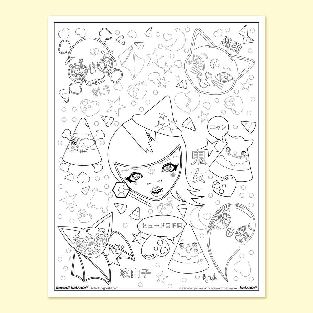 Image of Katsolaween™ Coloring Page