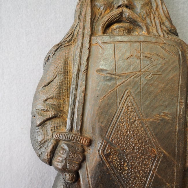 VIKING SHIELD WARRIOR (Cold-Cast IRON - PATINATED) - LIMITED EDITION No. 1 of 12