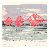 Sunset bridge screen print