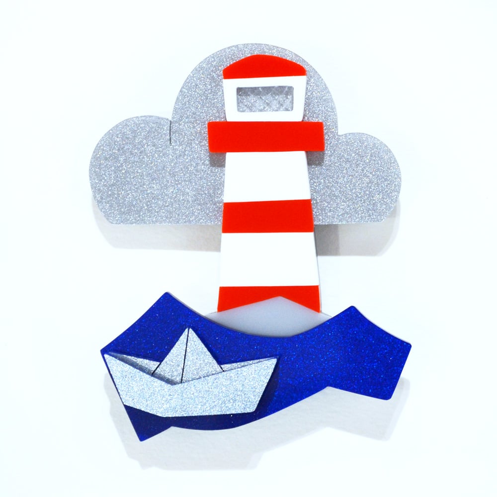 Image of Stripey Lighthouse Brooch