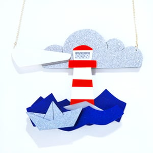Image of Stripey Lighthouse Necklace