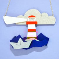 Image 1 of Stripey Lighthouse Necklace