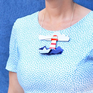 Image of Stripey Lighthouse Necklace