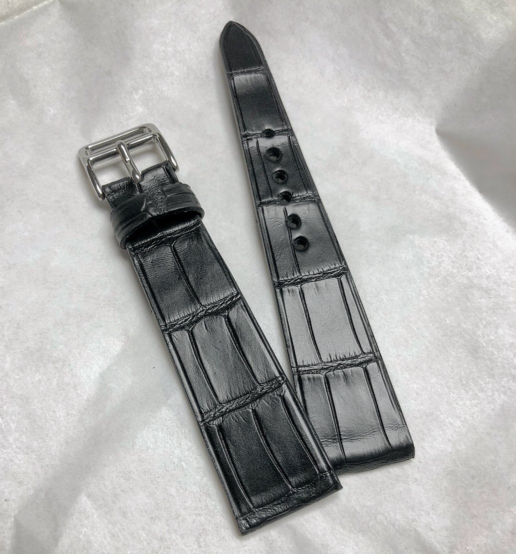 black crocodile watch strap