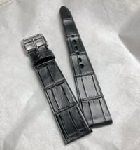 Image 1 of Black matte Alligator Classic watch strap