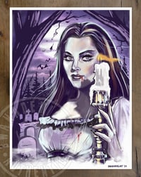 Image 1 of Lily Munster (The Munsters) art print 9x12 in.
