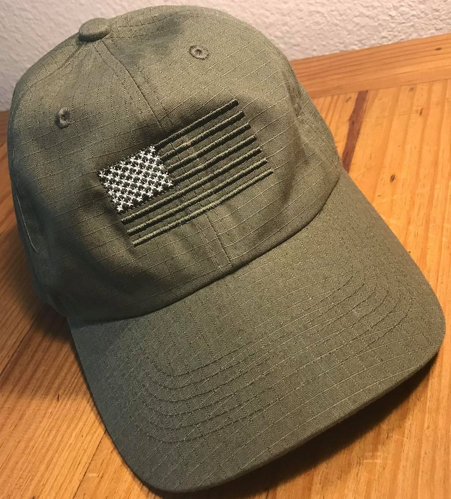 Image of SUBDUED GREEN LINE FLAG HATS