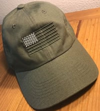 Image 1 of SUBDUED GREEN LINE FLAG HATS