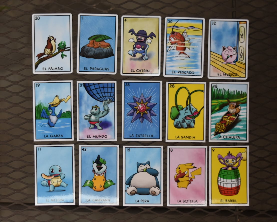 Download Complete Pocket Monster Loteria Sticker Set Bundle Pinaderia