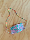 HAND BEADED MASK CHAIN - NEON DAISY 