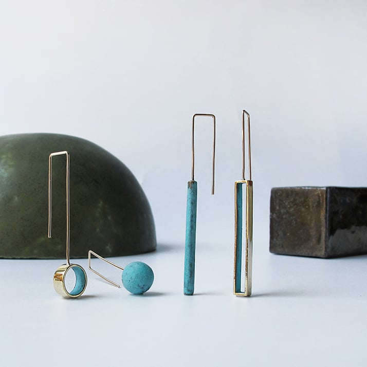 Image of Brass / Patina Small Shapes