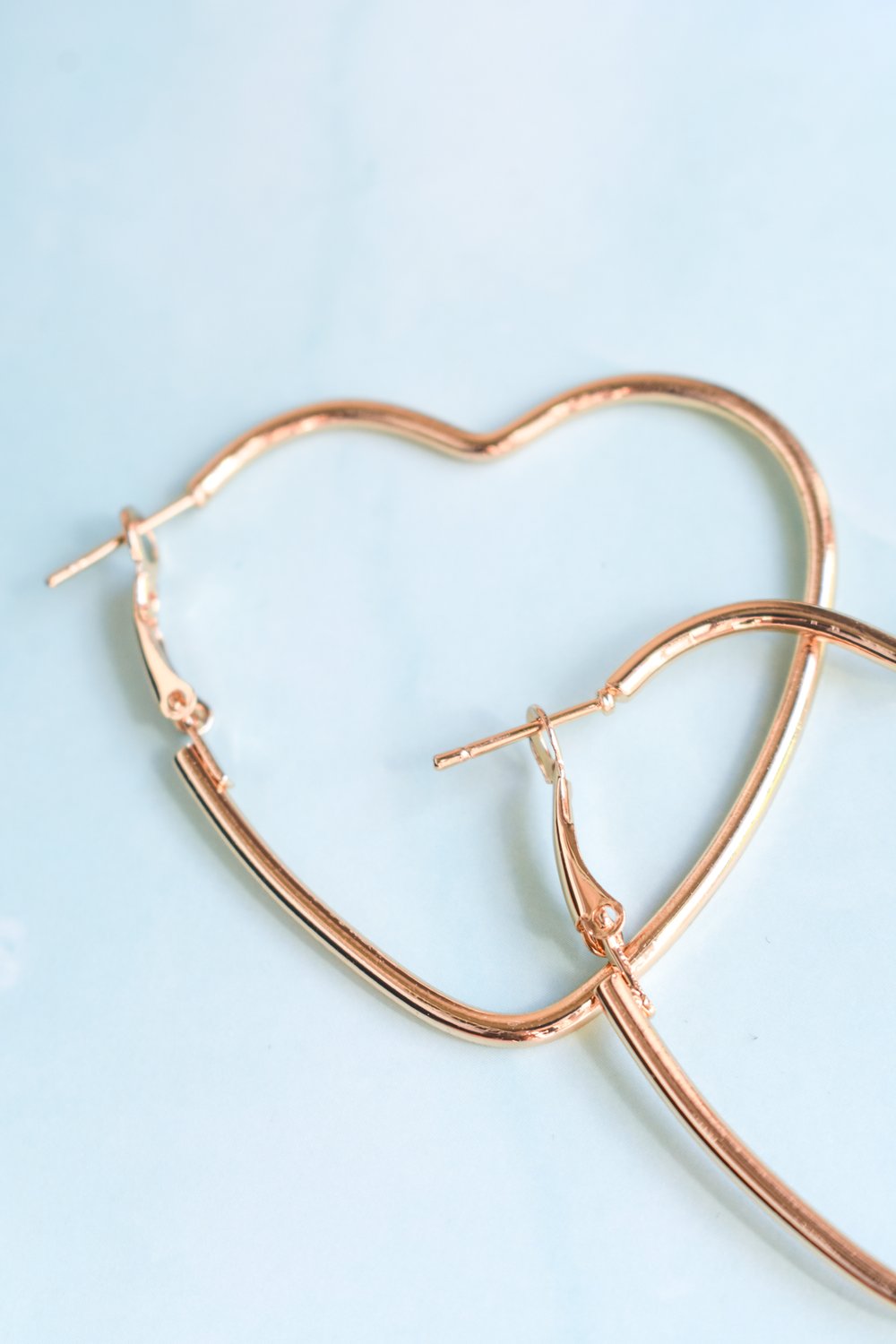 Image of Gold Heart Hoop Earrings