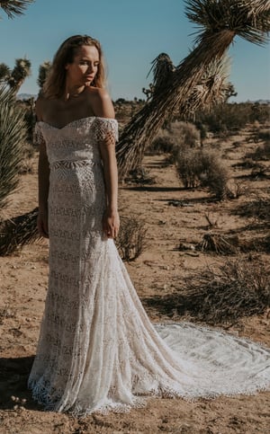 Image of Ophelia Wedding Dress. Size L. Ivory/Natural. Daughters of Simone.