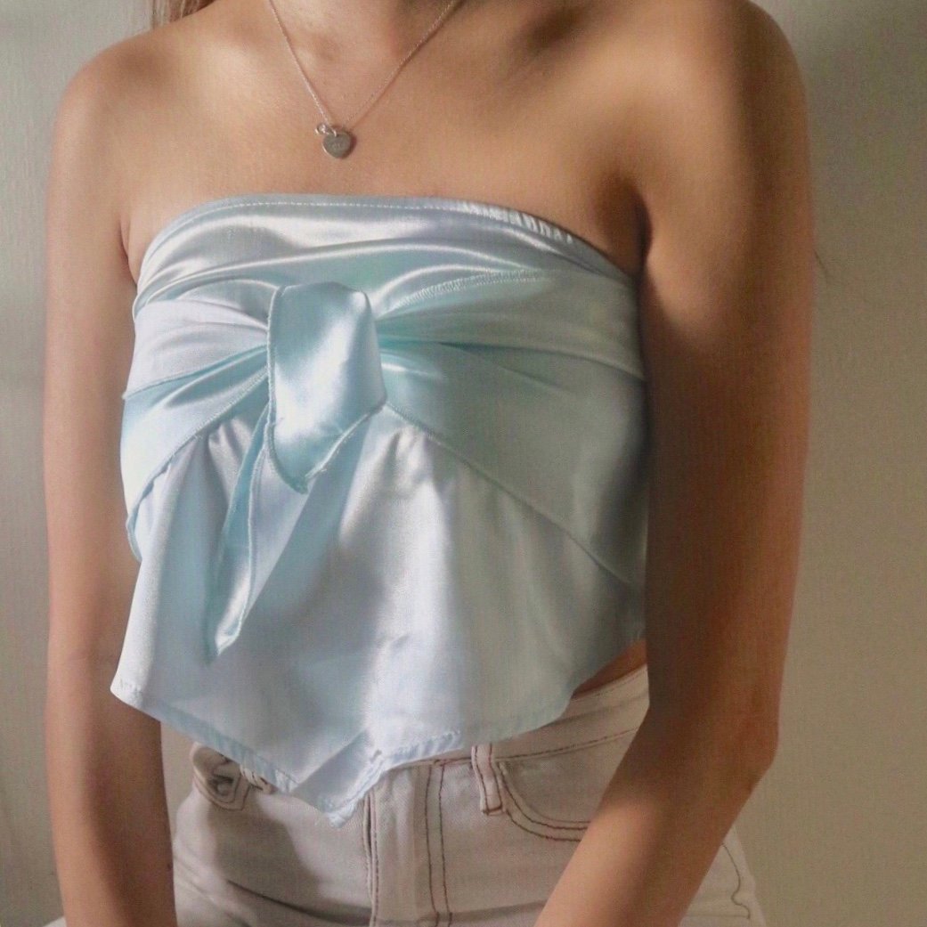 Image of Zen Tube Top in Iridescent Blue