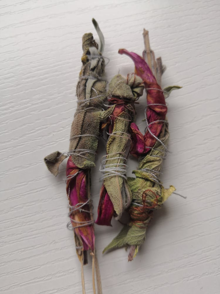 Image of Sage and peony smudge sticks
