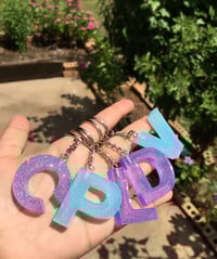 Resin letter keychains 💗