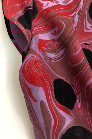 Image of Tulip Tie Blouse - Lilac Marble