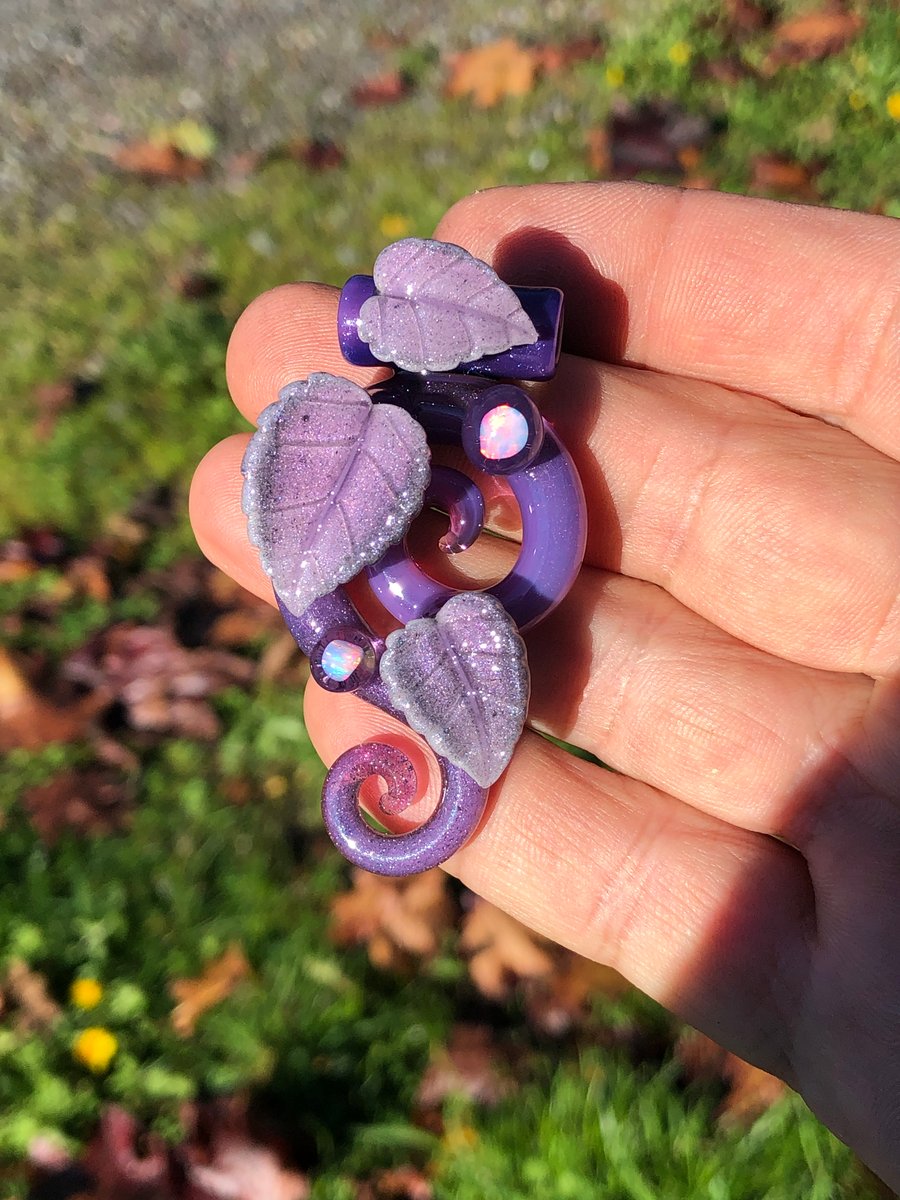 Image of Metallic purple Opal vine pendant