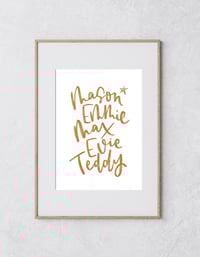 Image 4 of Family Names Print