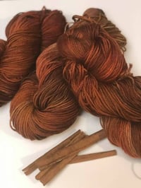 Image 2 of Warm Cinnamon - Hand Dyed Superwash Merino Wool Sport Weight Yarn