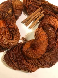 Image 3 of Warm Cinnamon - Hand Dyed Superwash Merino Wool Sport Weight Yarn