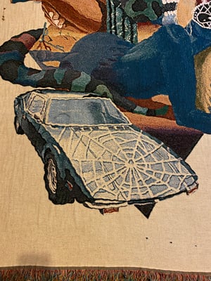 Image of 'Serpent Merchant and the Desert Rose' woven blanket PREORDER