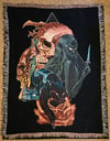 'Night Rose' woven blanket