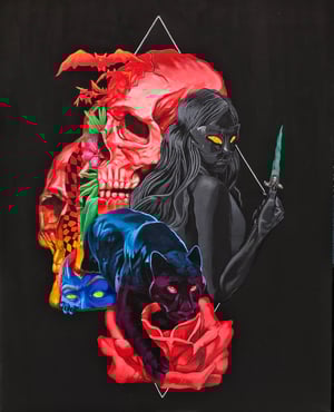 Image of 'Night Rose' woven blanket