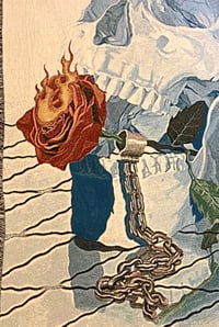 Image 2 of 'Chained to The Final Rose' woven blanket PREORDER