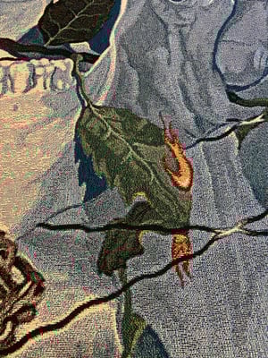 Image of 'Chained to The Final Rose' woven blanket PREORDER