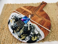 Image 1 of Individually Hand Painted Resin Serving Boards - Large and Small