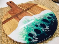 Image 4 of Individually Hand Painted Resin Serving Boards - Large and Small