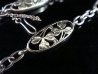 Image 1 of Edwardian French 18ct yellow gold lucky 3 leaf clover bracelet
