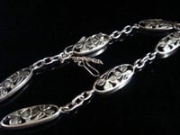 Image 2 of Edwardian French 18ct yellow gold lucky 3 leaf clover bracelet