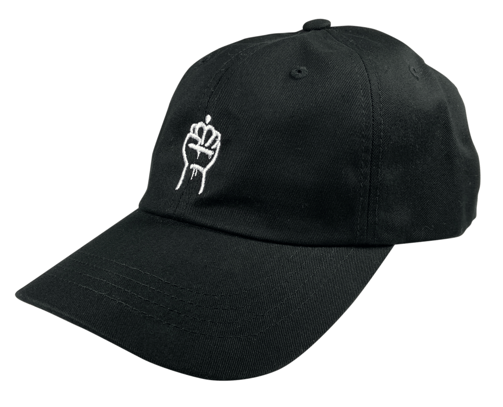 Image of QC Fist Twill Dad Hat (Black)