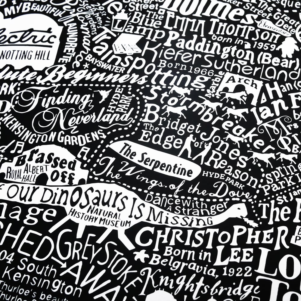 London Film Map (Black Plike)