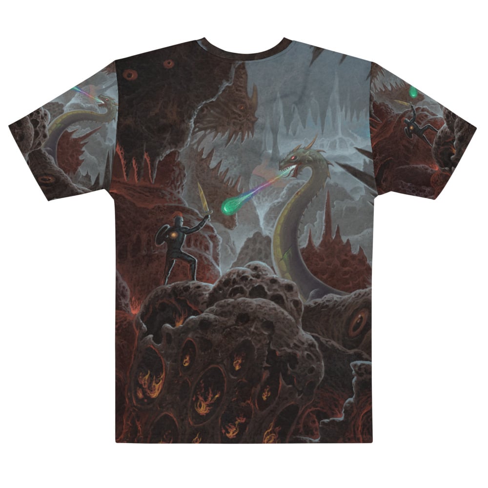 Lair of the Rainbow Serpent Allover Print T-shirt By Mark Cooper