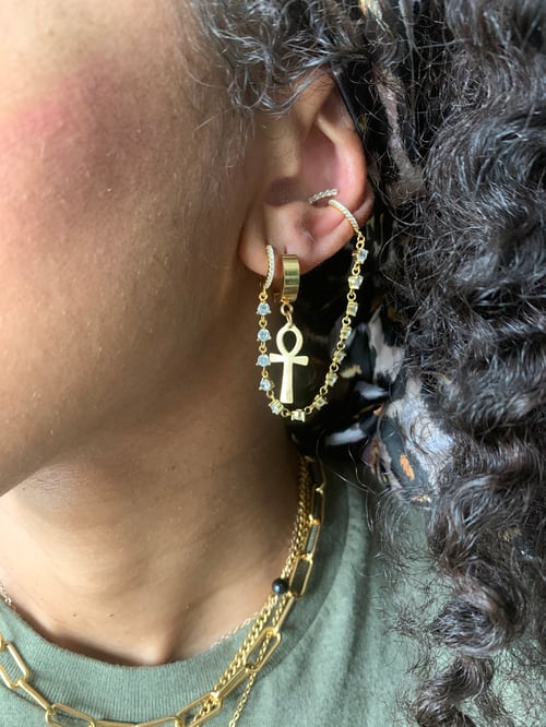 Image of VIBRATE • Ankh or Om Earrings