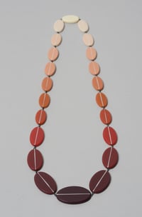 Image 2 of long ombré pink necklace