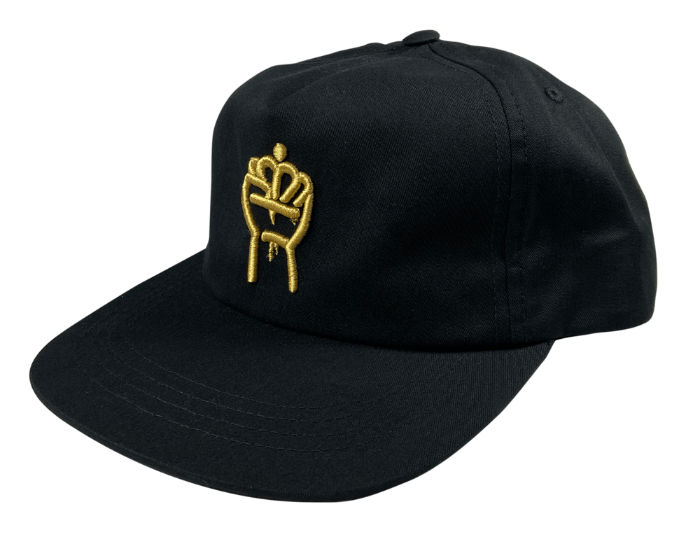 Image of QC Fist 5-Panel Snapback (Gold)