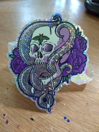 Image 1 of Holo Glitter Tentaskull Sticker