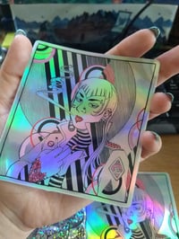 Image 2 of Holo Rude Deco Punk Enby Sticker